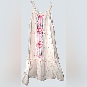 #58 
OshKosh B'gosh Cream and Pink Maxi A-Line Skirt